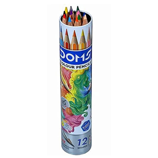 الوان doms خشب 12 لون علبه صاج رقم 7200